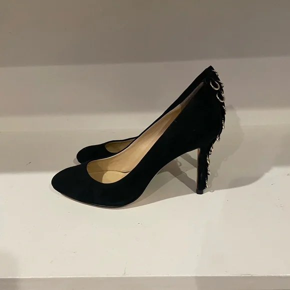 Katy Perry Black Suede Pump Size 7 - Picture 3 of 3